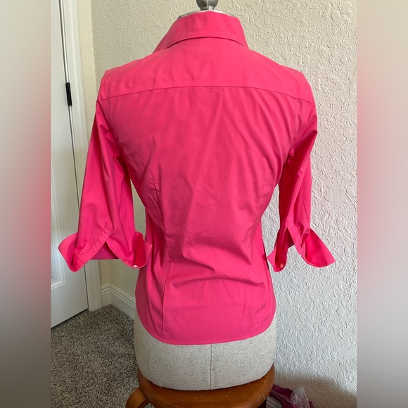 Talbots Wrinkle Resistant 3/4 Length Button Down size 4P - Picture 2 of 14
